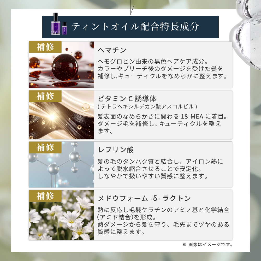 ケアオイル配合特長成分