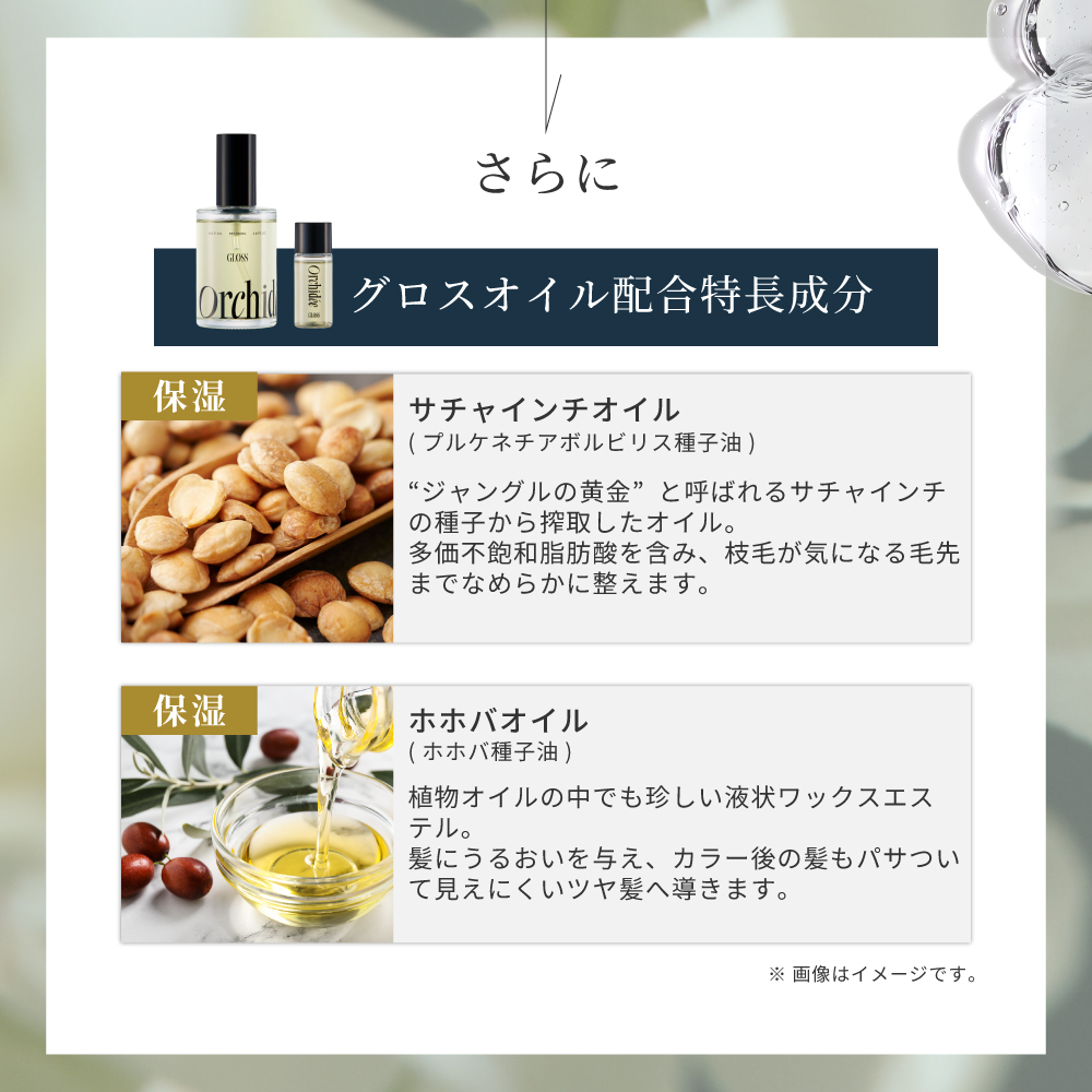 ヘアミルク配合特長成分