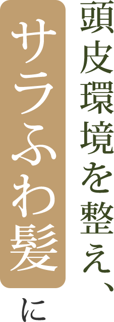 頭皮環境を整え、サラふわ髪に